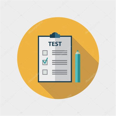 vector test education exam flat design icon premium vector  adobe