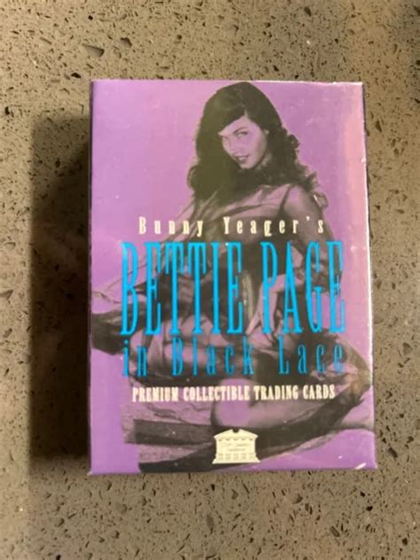 Vintage Bunny Yeagers Bettie Page In Black Lace Trading Card Set