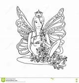 Coloring Pregnant Pregnancy Adult Lady Fairy Book Zentangle Style Bird Vector Preview sketch template
