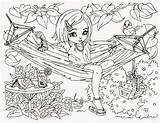 Coloring Pages Printable Summer Girl Difficult Girls Teenagers Teens Fun Hard Cute Hammock Time Enjoy Colouring Filminspector But Color Print sketch template