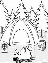 Coloring Camping Pages Coloring4free Print Campfire Printable Related Posts sketch template