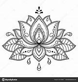Lotus Mehndi Henna Pattern Decoration Tera Gmail sketch template