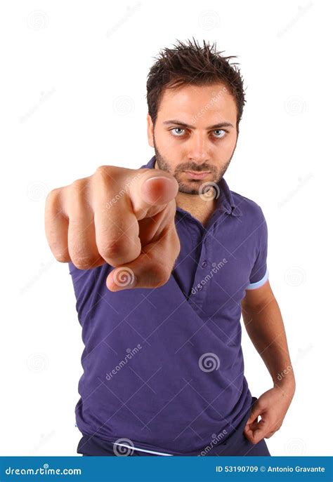 young man pointing   stock image image  cool