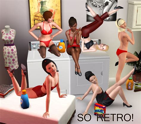 mod the sims pin up pose pack sexy retro for your ladies updated 7 3 11