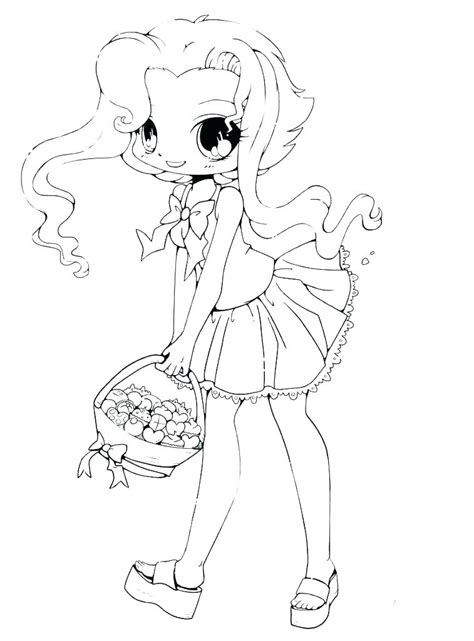 cute anime girl coloring pages  getdrawings