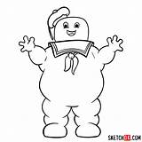 Marshmallow Ghostbusters Puft Sketchok sketch template