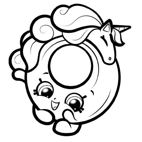 bling unicorn ring shopkin coloring page  printable coloring