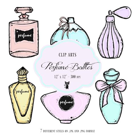 perfume bottles clip art parfum bottles cologne boudoir fancy etsy
