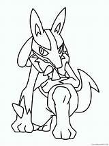 Lucario Coloring4free sketch template