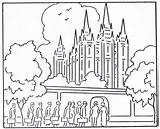 Coloring Temple Pages Lds Salt Lake Book Mormon City History Kids Color Printable Drawing General August 1923 Church Conference Building sketch template