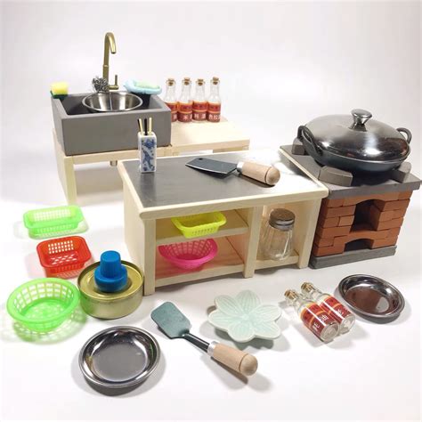 buy real mini kitchen cooking set  miniature food cooking   india etsy