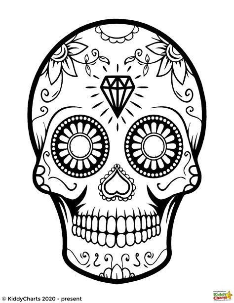 day   dead coloring book printable kiddychartscom