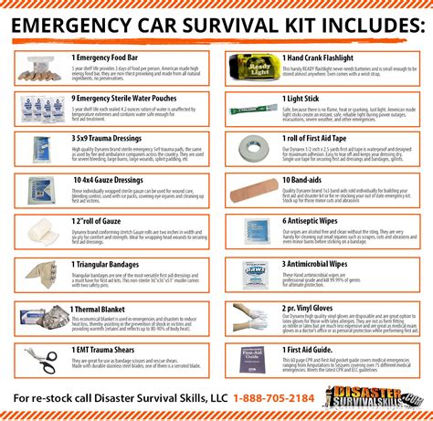 car survival kit   road emergency  content list  pictures