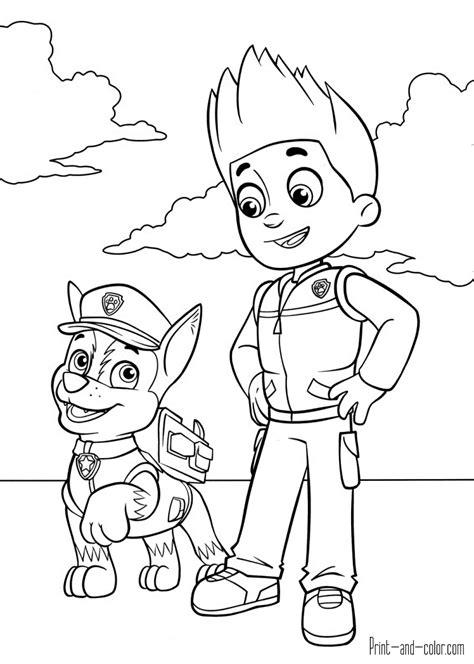 paw patrol coloring pages print  colorcom