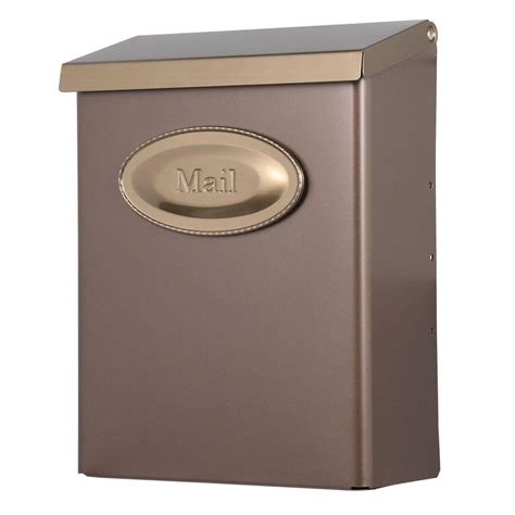 gibraltar mailboxes designer vertical wall mount locking medium mailbox  venetian bronze