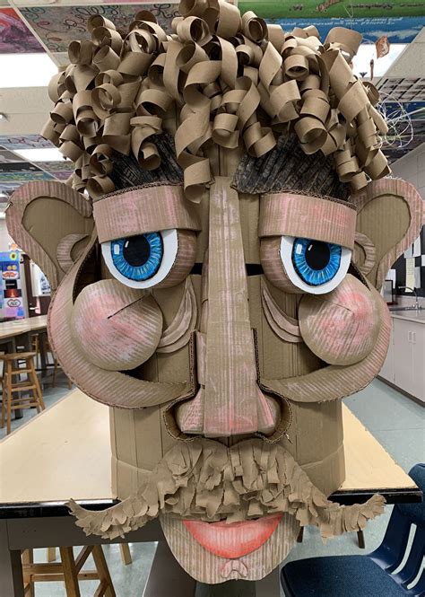 cardboard costume cardboard mask cardboard sculpture cardboard