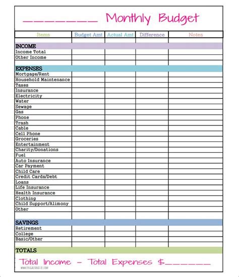 simple budget template    documents   excel