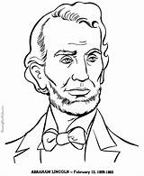 Lincoln Abraham Coloring Pages Printable President Presidents Print Abe Patriotic Printing Help sketch template