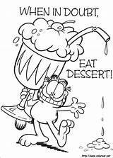 Garfield Dessert Colorear Print Tegninger Colorat Pobarvanke Pobarvanka Desene Kolorowanki Desenho Planse Coloriages Coloriez Colouring Dzieci Pagine Zum Malbuch Desenhosparacolorir sketch template