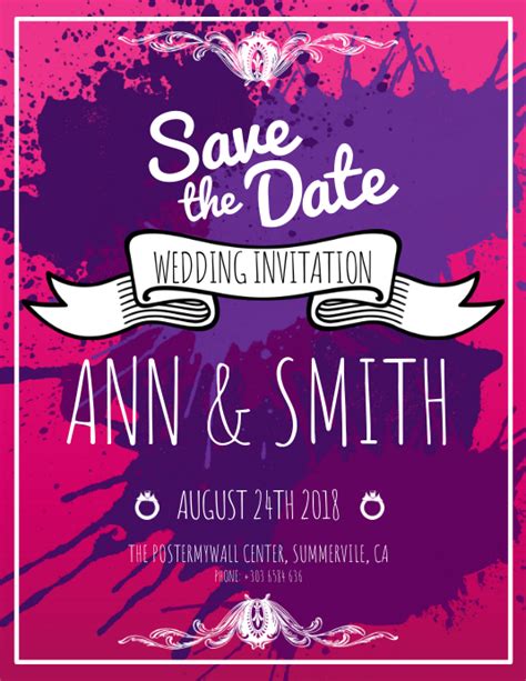 Wedding Invitation Flyer Template Free