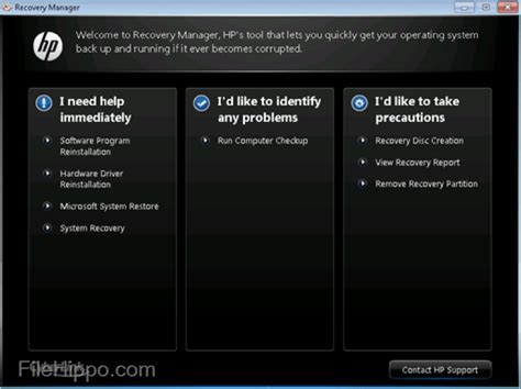 hp recovery manager   windows