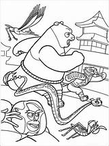 Panda Fu Kung Coloring Pages Printable sketch template