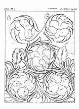 Sheridan Style Floral Patterns Drawing Leatherworker Pattern Draw sketch template