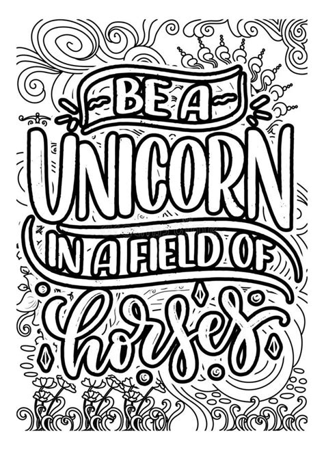 unicorn inspirational quote coloring pages  adults unicorn