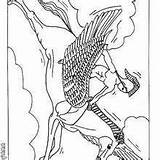 Coloring Pages Horse Pegasus Greek Theseus Minotaur Mythology Hellokids Winged Ulysses sketch template