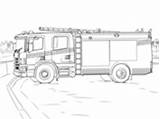 Feuerwehrauto Lastwagen Scania sketch template