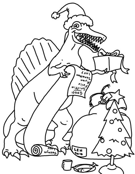 dinosaur christmas coloring pages  coloring pages  kids