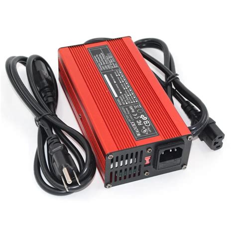 charger  li ion battery smart charger  red aluminum