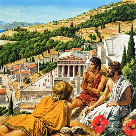 ancient greece scene  roger payne   ancient greece art ancient greece mythology