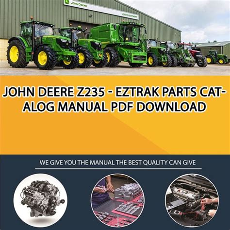 john deere  eztrak parts catalog manual   service manual repair manual