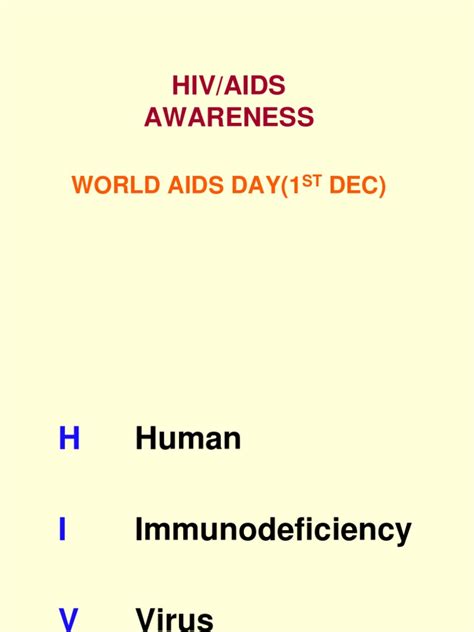 Hiv Aids Awareness World Aids Day 1 Dec Hiv Aids