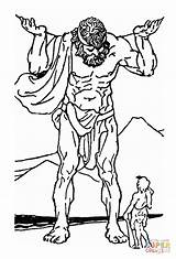 Atlas Heracles Atlante Eracle Disegno Kolorowanki Mitologia Mythology Designlooter Druku Kolorowanka sketch template