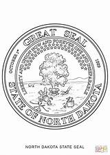 Dakota Seal North Coloring State Pages Printable sketch template