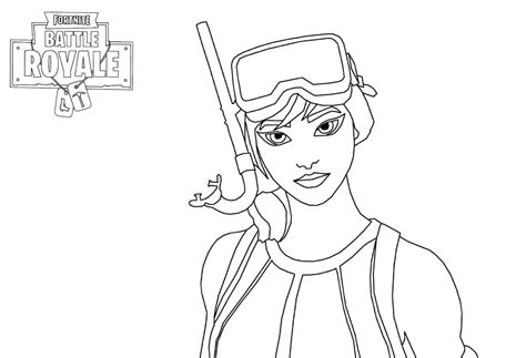 girl character  fortnite battle royale coloring page  printable