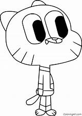 Gumball Kolorowanki Watterson Coloringall sketch template