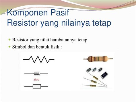 Simbol Dan Gambar Komponen Pasif