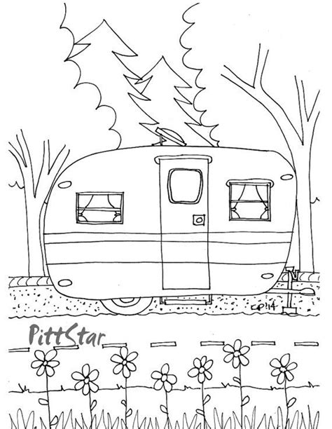 happy camper coloring pages
