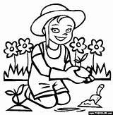 Gardening Coloring Pages Garden Color Colouring Kids Gardens Sheets Thecolor Flower Drawing Online Spring Work Gardeners Visit sketch template