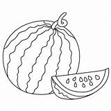 Watermelon Drawing Coloring Line Melon Water Colouring Pages Watermelons Sketch Whole Fruit Drawings Getdrawings Paintingvalley Template Vegetables sketch template