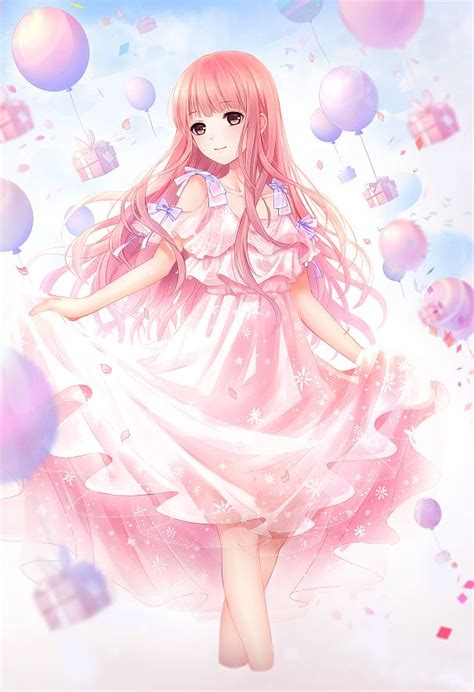 Cute Anime Girl With Pink Hair