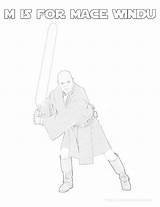 Mace Windu Alphabet Lightsabers sketch template