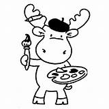 Cling Moose sketch template
