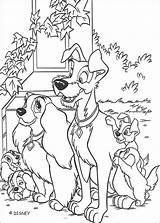 Coloring Pages Tramp Lady Puppies Choose Board sketch template