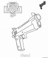 Fortnite Coloring Pages Pistol Skin Printable Guns Gun Kids Easy Colouring Rifle Assault Hobi Pusat Print sketch template