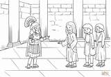 Centurion Jesus Coloring Servant Heals Pages Capernaum Centurions Activity Had Help Entered When Drawing Asking Came Him Printable Visit Activities sketch template