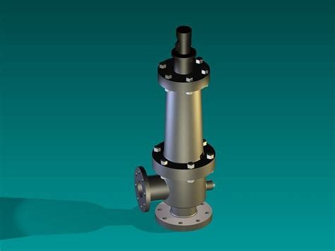 spring loaded safety valve free 3d model cgtrader